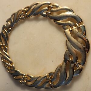 Vintage Gold Tone Link Statement Choker